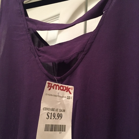 Double Zero Purple Sundress w/Partially Open Back - Picture 4 of 5